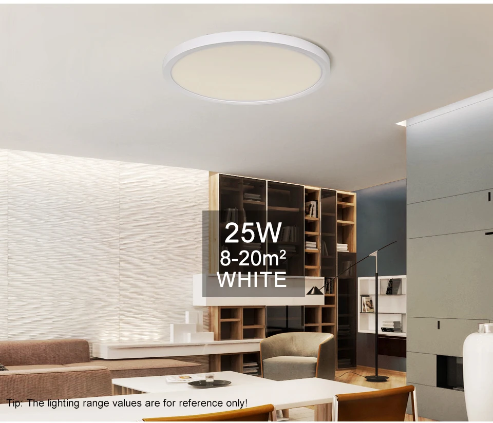 Smart Ceiling Lights 0.94 Inch Remote APP Control Ultra Thin Dimmable Modern Round LED Ceiling Lamp Bedroom Dining Room Kitchen