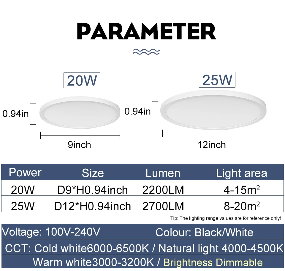 Smart Ceiling Lights 0.94 Inch Remote APP Control Ultra Thin Dimmable Modern Round LED Ceiling Lamp Bedroom Dining Room Kitchen