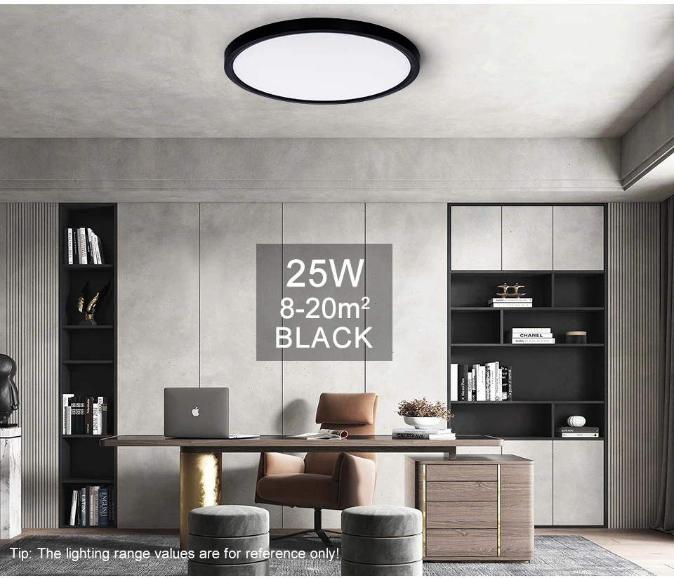 Smart Ceiling Lights 0.94 Inch Remote APP Control Ultra Thin Dimmable Modern Round LED Ceiling Lamp Bedroom Dining Room Kitchen
