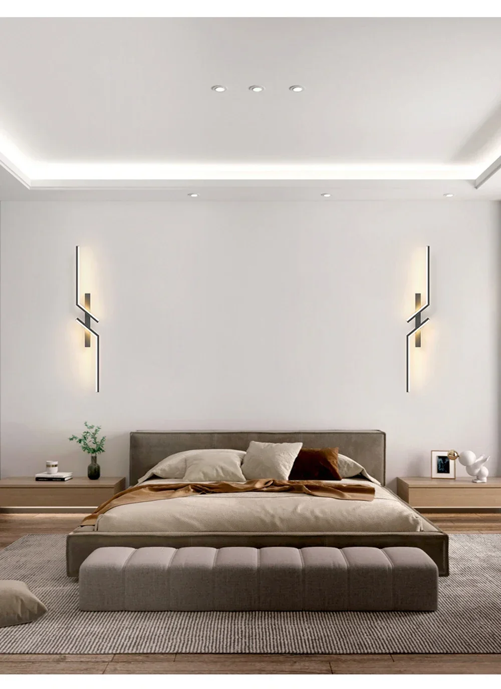 LED Wall Light Modern Minimalist Strip Lighting for Bedroom Bedside Living Room TV Backlight Sofa Decor Wall Sconce Ambient Lamp