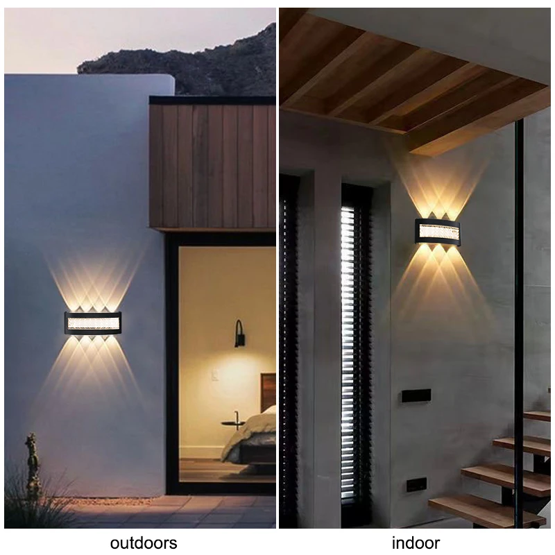 Modern LED Wall Lights for Indoor and Outdoor Use with Up and Down Lights for Living Rooms Corridors Bedrooms and Home Decor