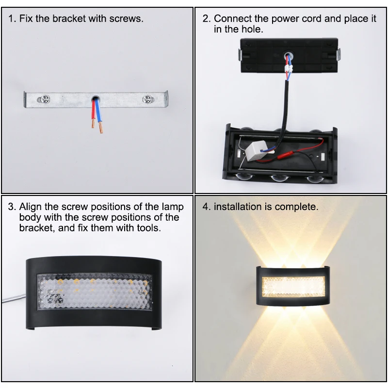 Modern LED Wall Lights for Indoor and Outdoor Use with Up and Down Lights for Living Rooms Corridors Bedrooms and Home Decor