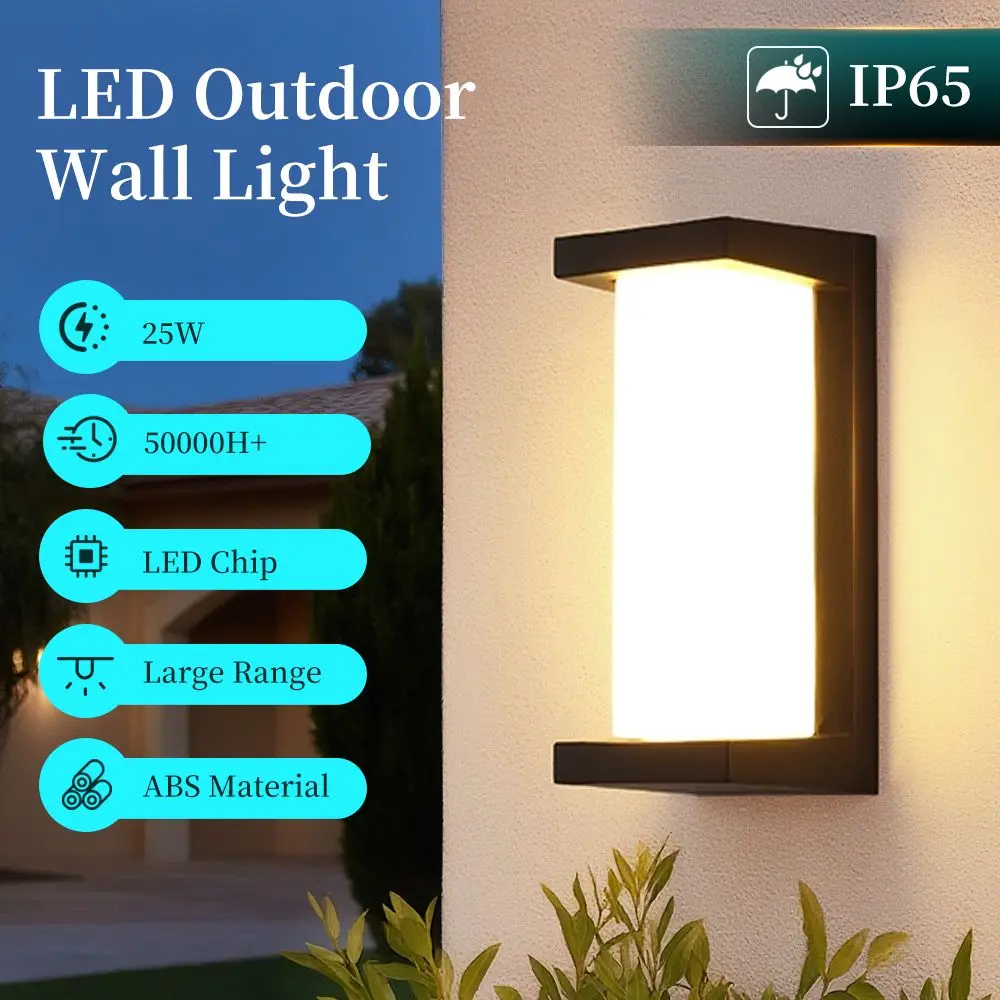 Wall Lamp LED Light 25W 85-265V Waterproof Warm White Cold White Outdoor Lighting Decoration Outside For Home Exterior