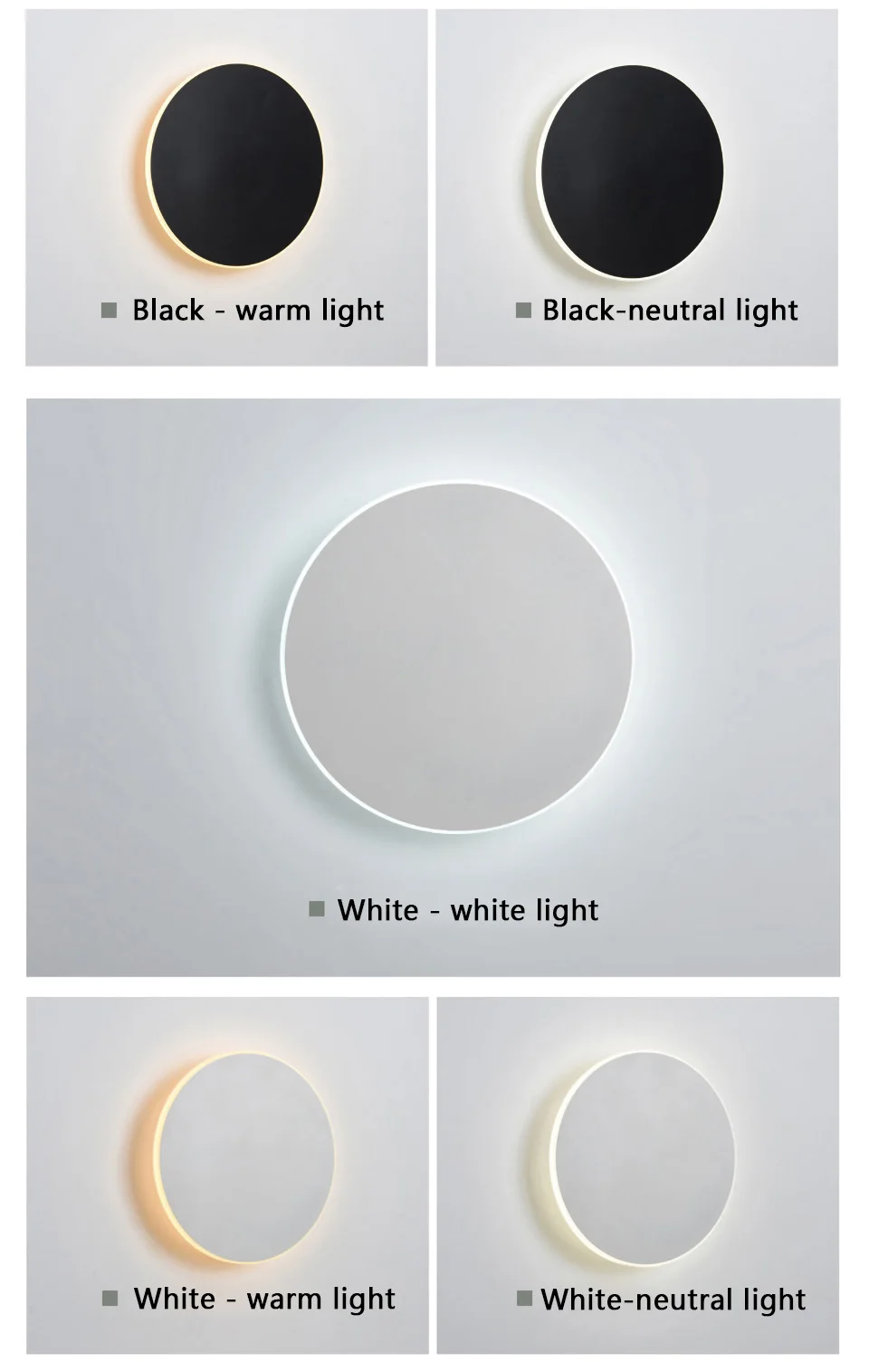 Nordic Minimalist Round LED Wall Light, Modern Villa Sconce, Stylish Decor for Corridor, Entrance, Porch, Bedroom Outdoor Home