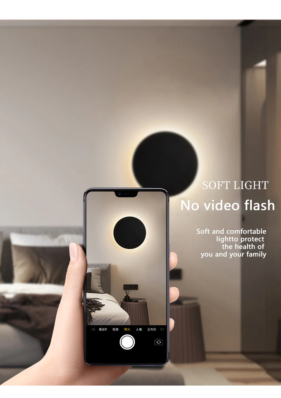 Nordic Minimalist Round LED Wall Light, Modern Villa Sconce, Stylish Decor for Corridor, Entrance, Porch, Bedroom Outdoor Home