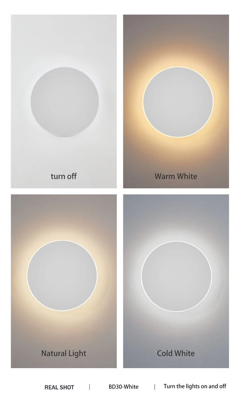 Nordic Minimalist Round LED Wall Light, Modern Villa Sconce, Stylish Decor for Corridor, Entrance, Porch, Bedroom Outdoor Home