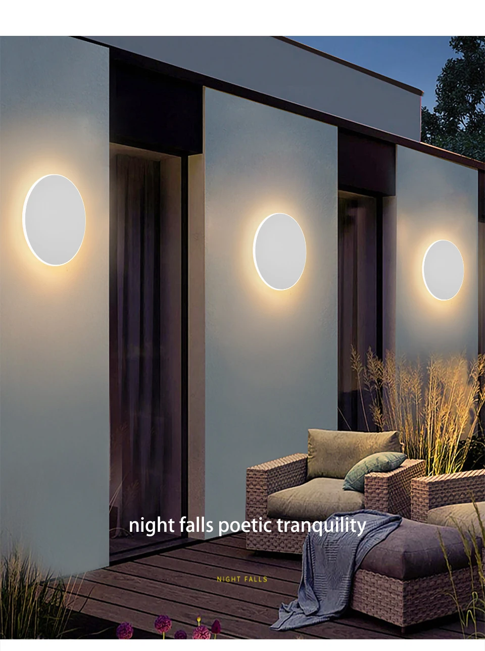 Nordic Minimalist Round LED Wall Light, Modern Villa Sconce, Stylish Decor for Corridor, Entrance, Porch, Bedroom Outdoor Home