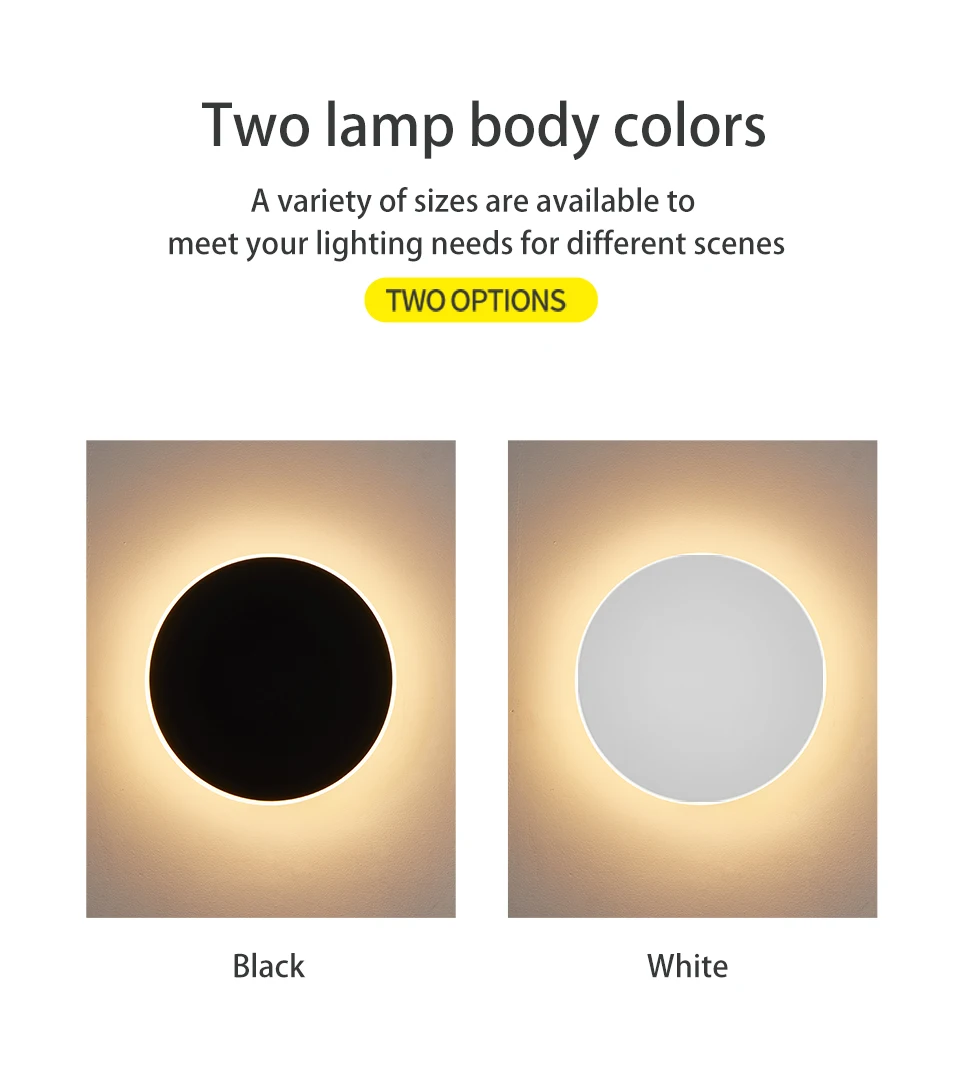 Nordic Minimalist Round LED Wall Light, Modern Villa Sconce, Stylish Decor for Corridor, Entrance, Porch, Bedroom Outdoor Home