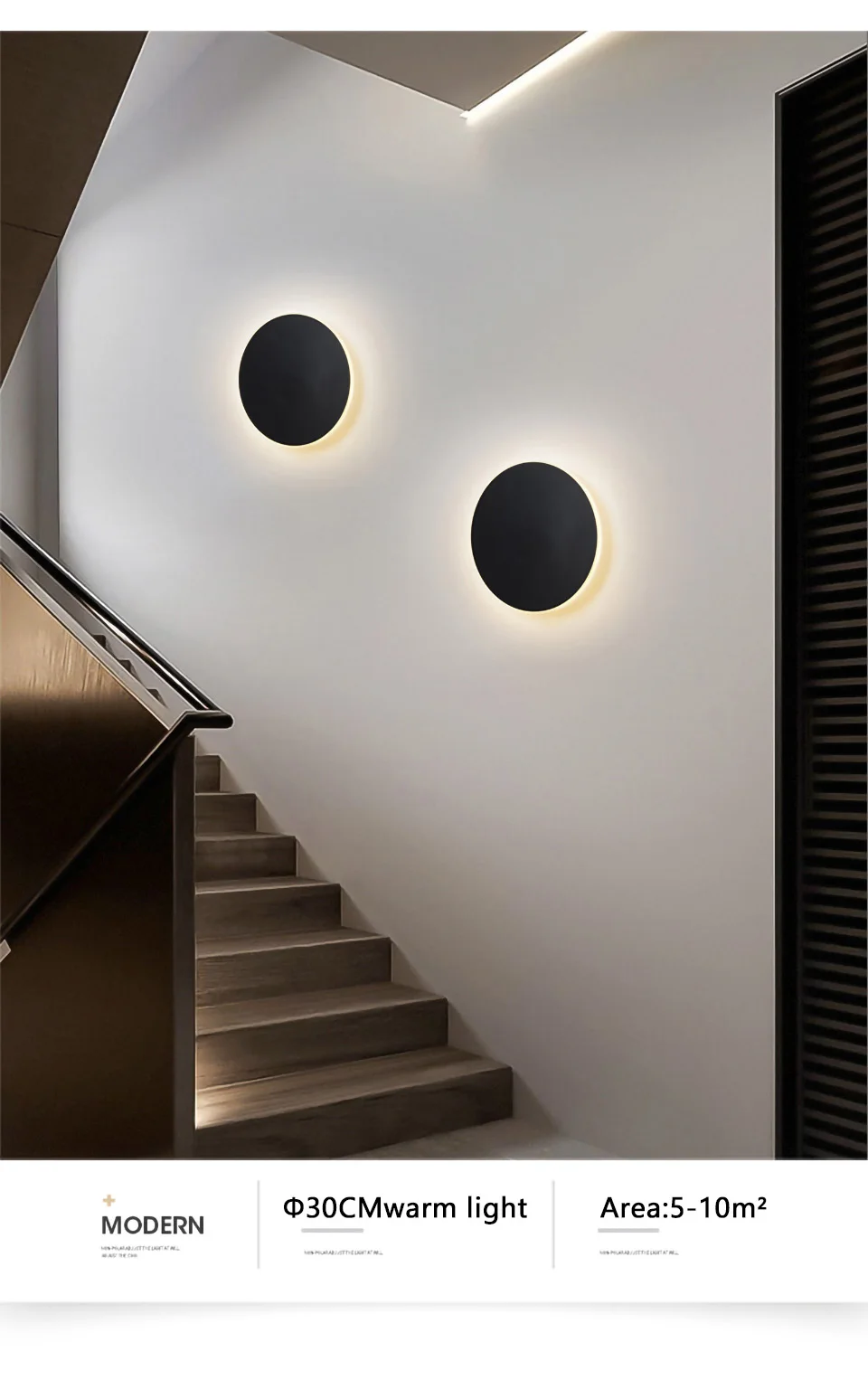 Nordic Minimalist Round LED Wall Light, Modern Villa Sconce, Stylish Decor for Corridor, Entrance, Porch, Bedroom Outdoor Home
