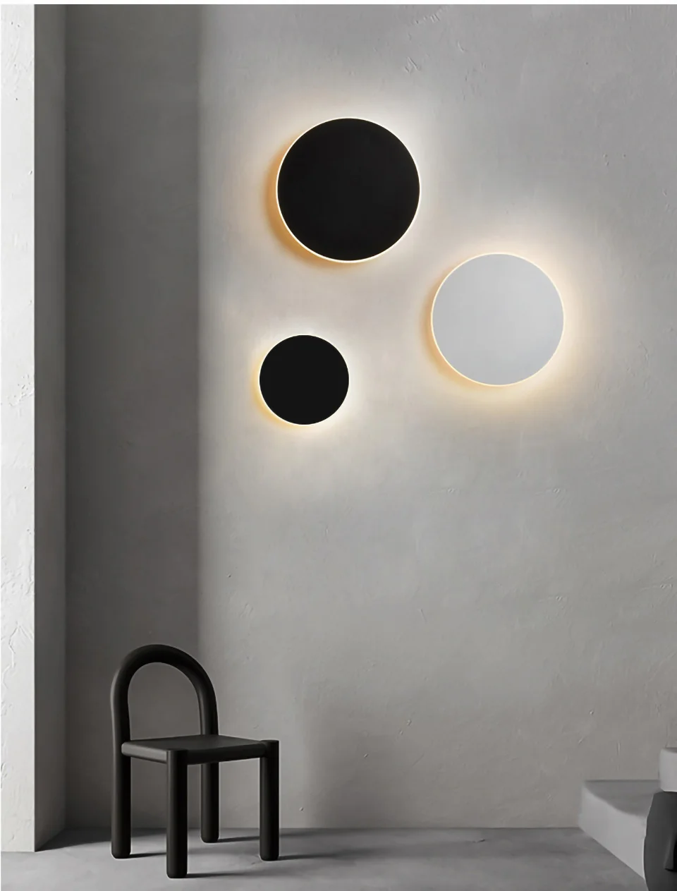 Nordic Minimalist Round LED Wall Light, Modern Villa Sconce, Stylish Decor for Corridor, Entrance, Porch, Bedroom Outdoor Home