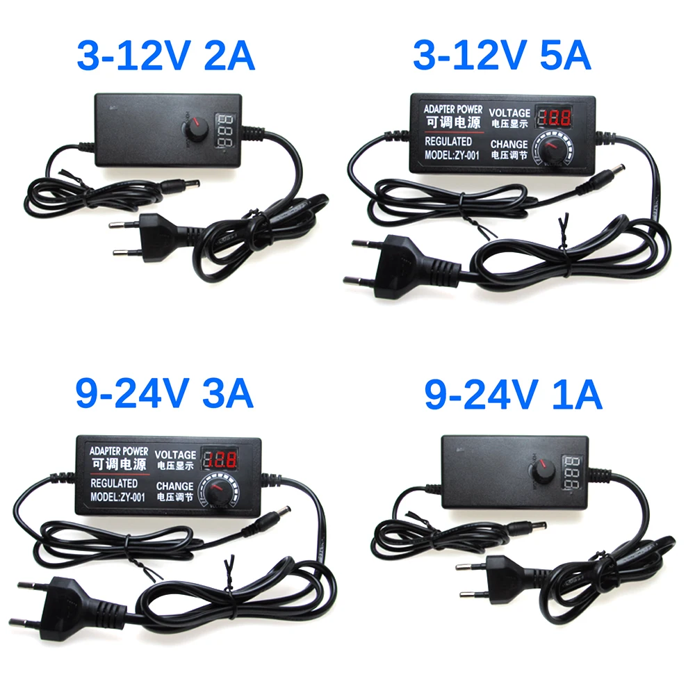 AC DC 3V 5V 9V 12V 24V Power Supply Adapter 1A 2A 5A 10A Fonte Transformer 220V To 12V 24V 36V 5V Power Supply 5 12 24 Volt