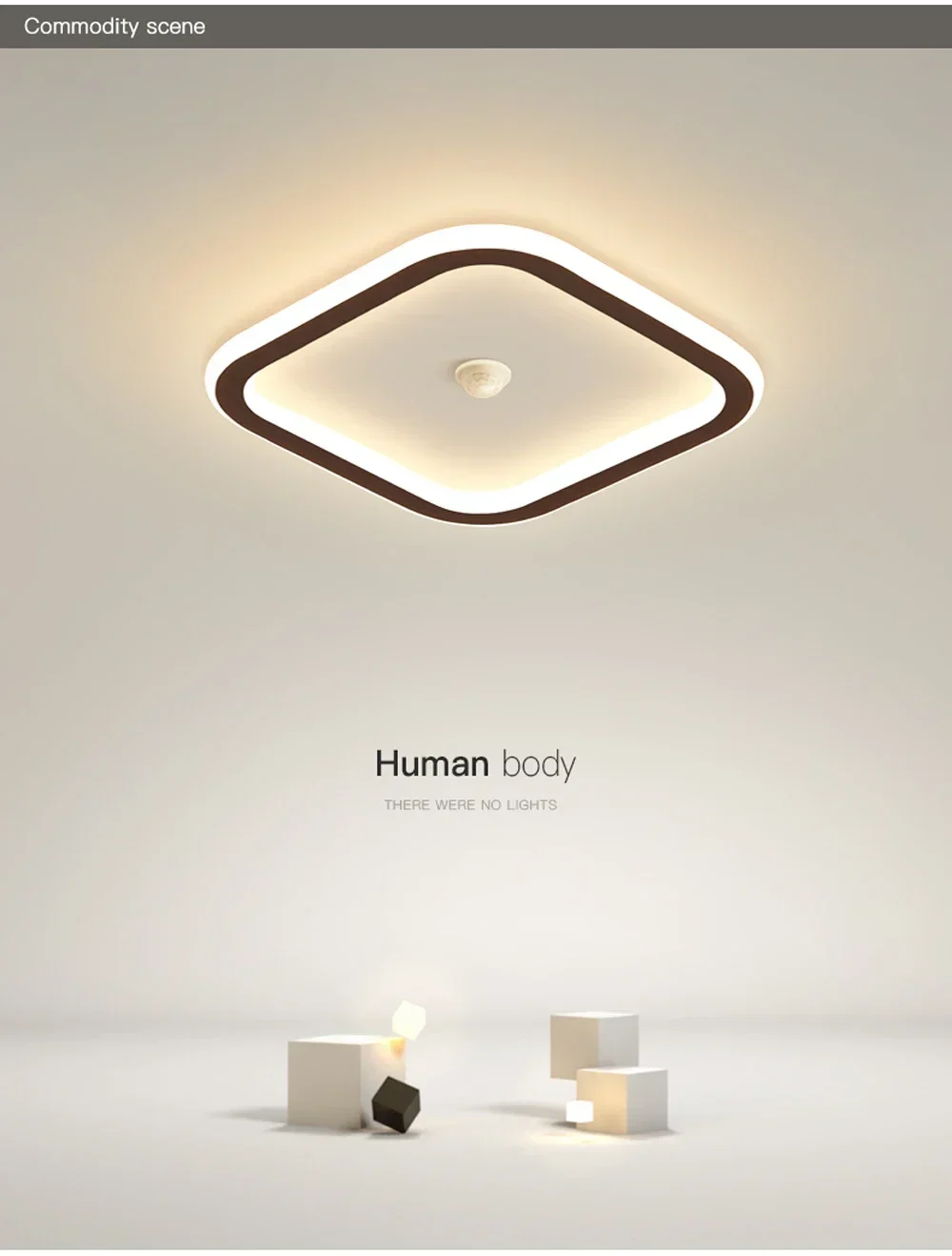 Modern LED Ceiling Light Chandelier Smart Ceiling Lamp with Motion Sensor for Stair Corridor Hallway Entrance Lighting Fixture
