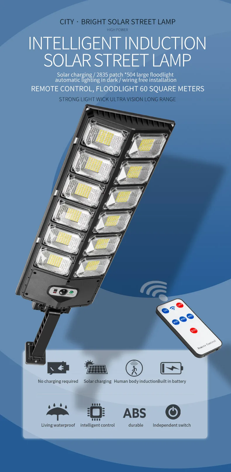 Super Bright LED Outdoor Solar Lamp Waterproof with Motion Sensor Human Induction for Garden Yard Garage Lighting