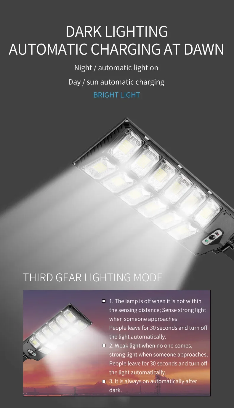 Super Bright LED Outdoor Solar Lamp Waterproof with Motion Sensor Human Induction for Garden Yard Garage Lighting