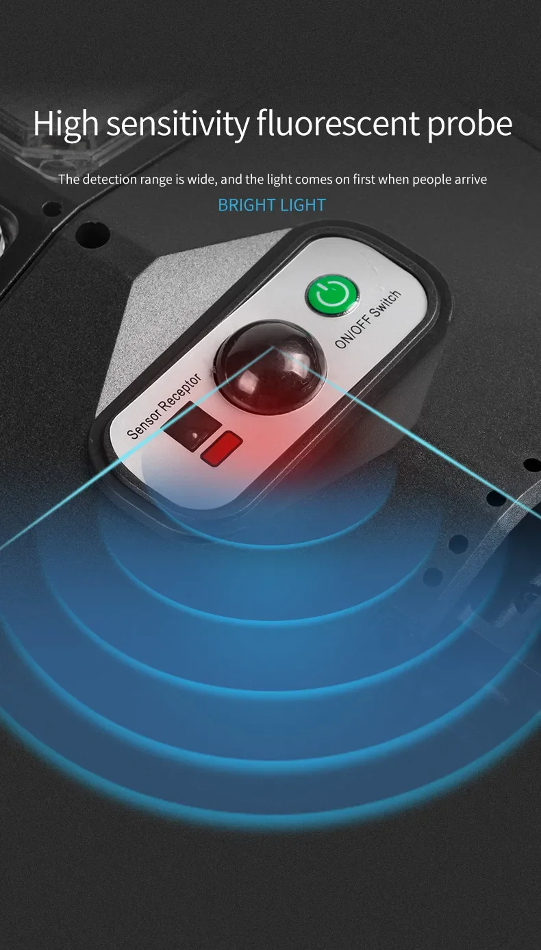 Super Bright LED Outdoor Solar Lamp Waterproof with Motion Sensor Human Induction for Garden Yard Garage Lighting
