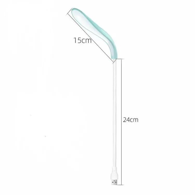 Mini Portable Laptops USB LED Light BendableTable Desk Lamp for Reading Work Power Bank Camping PC Laptops Book Night Lighting