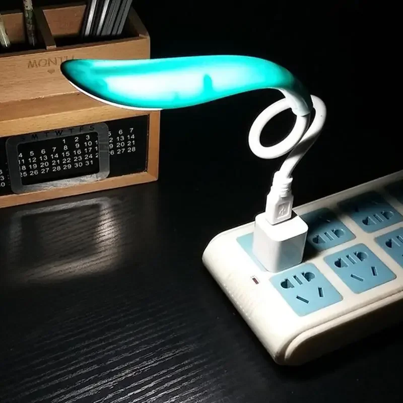Mini Portable Laptops USB LED Light BendableTable Desk Lamp for Reading Work Power Bank Camping PC Laptops Book Night Lighting
