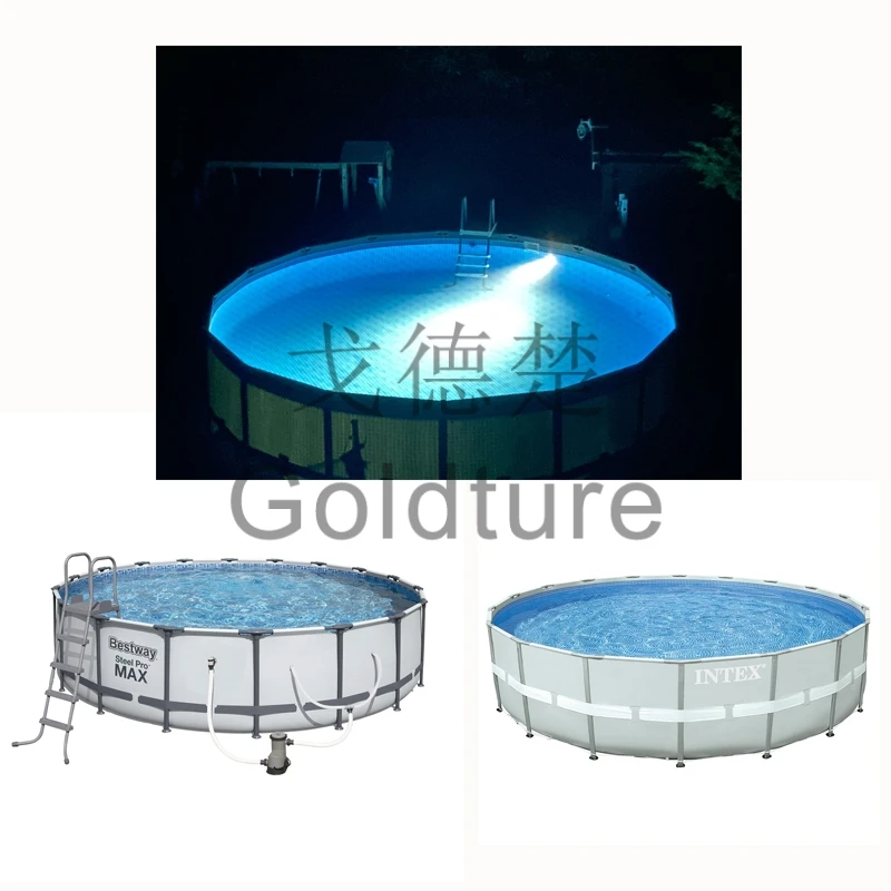 LED Lights for Pool 25W 30W 42W 50W 60W 12V Resin Filled Plastic Thread Fixing Spotlight RGB Sync Warm White Blue Cold White