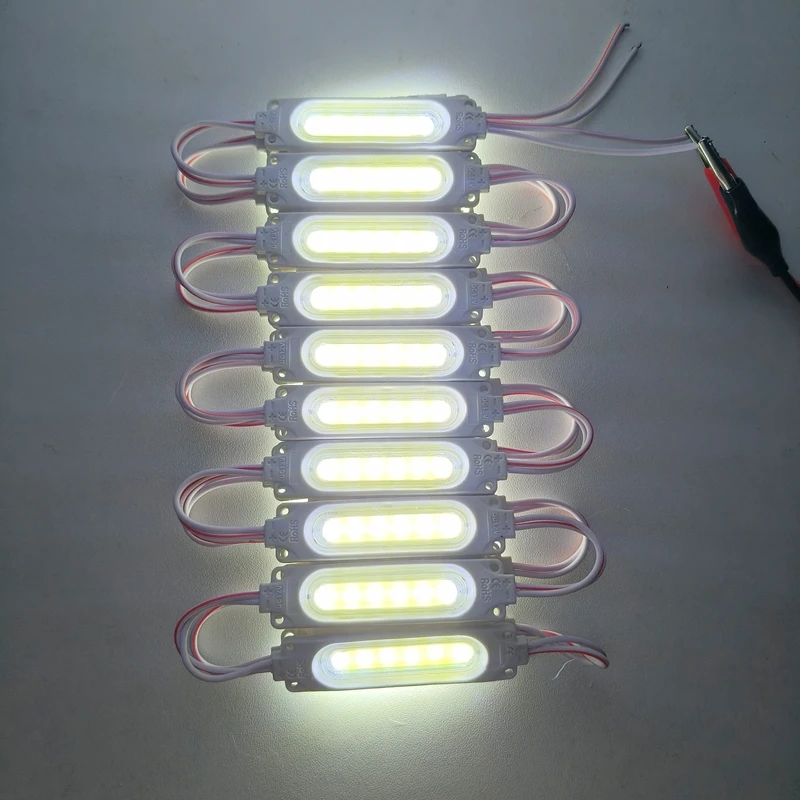 20pcs/lot 6LED Injection with Lens COB LED Module Waterproof LED Back Light Backlight for Sign Channel Letter DC12V 24V 2W IP68