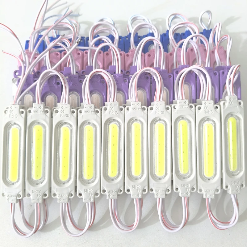 20pcs/lot 6LED Injection with Lens COB LED Module Waterproof LED Back Light Backlight for Sign Channel Letter DC12V 24V 2W IP68