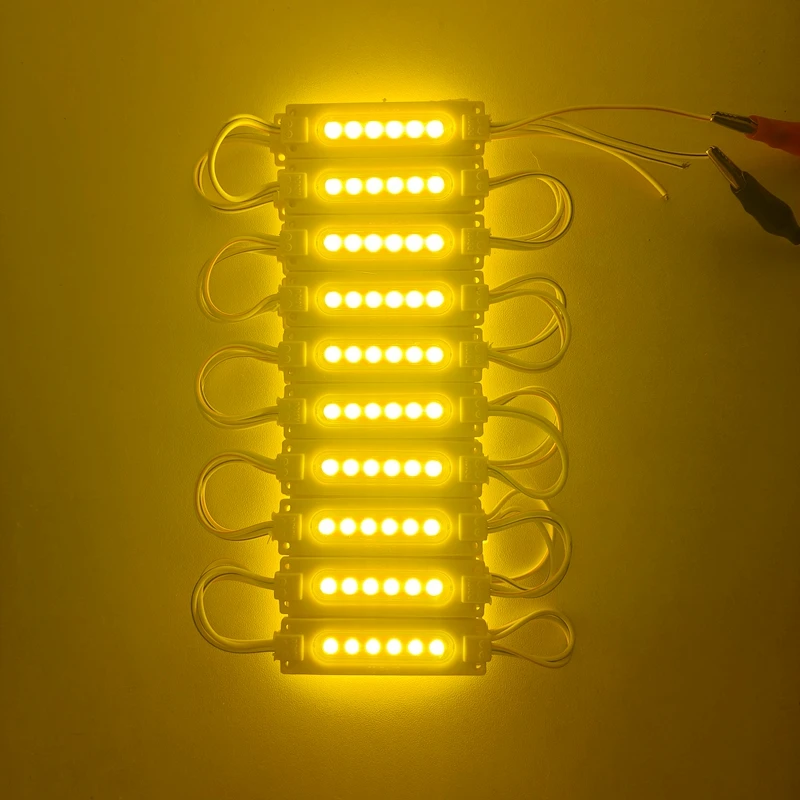 20pcs/lot 6LED Injection with Lens COB LED Module Waterproof LED Back Light Backlight for Sign Channel Letter DC12V 24V 2W IP68