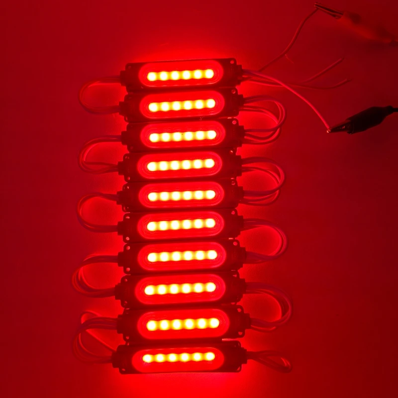 20pcs/lot 6LED Injection with Lens COB LED Module Waterproof LED Back Light Backlight for Sign Channel Letter DC12V 24V 2W IP68