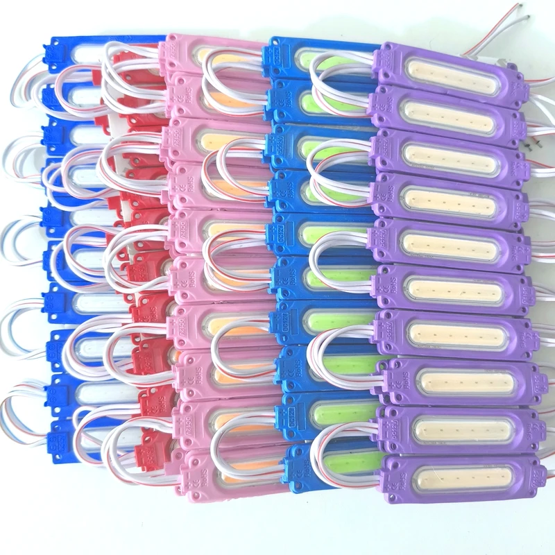 20pcs/lot 6LED Injection with Lens COB LED Module Waterproof LED Back Light Backlight for Sign Channel Letter DC12V 24V 2W IP68