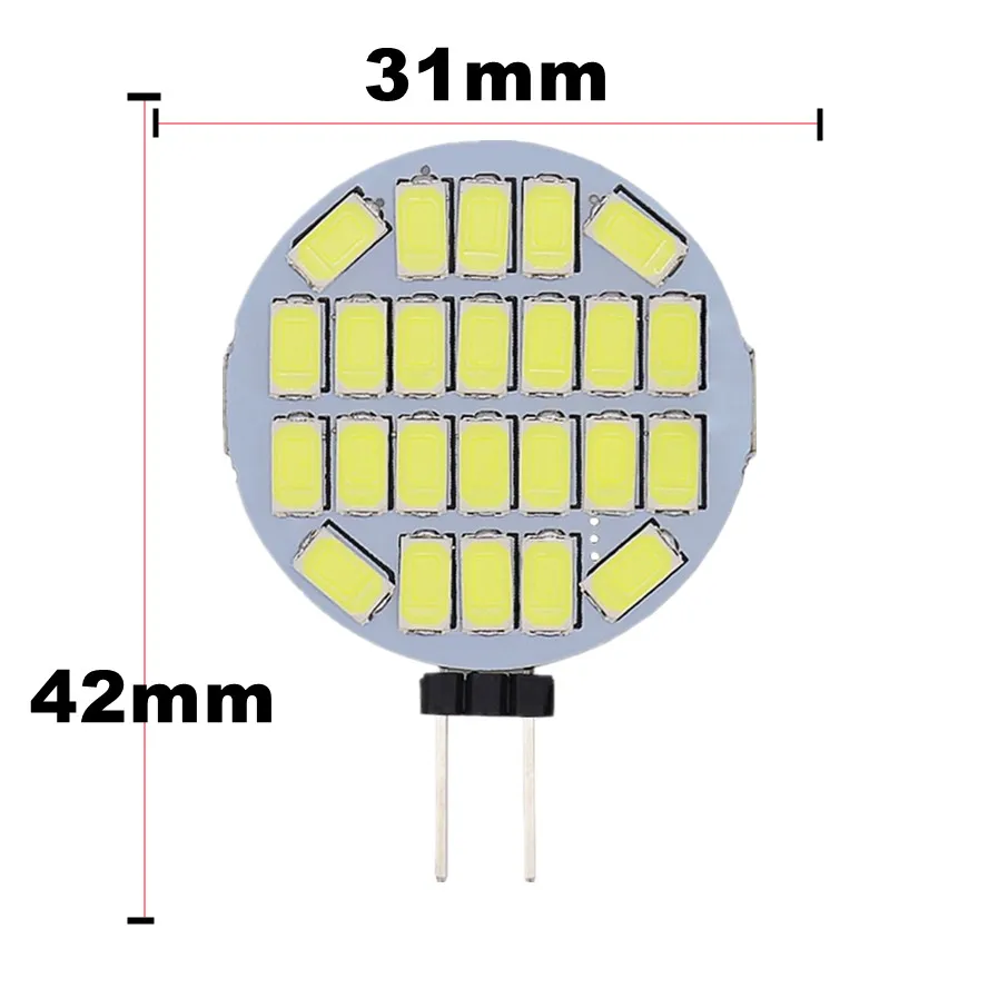 G4 LED Round Range Hood Bulb 12V SMD5370 24 Led Boat Light White / Warm White Bulb Lamp Replace Halogen Lamp High Brightness