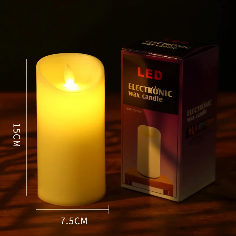 Moving Wick LED Candle Glowing Dancing Flame Candles Kid & Pet Safe Decoration Wholesale Electric Candle for Wedding Party Decor