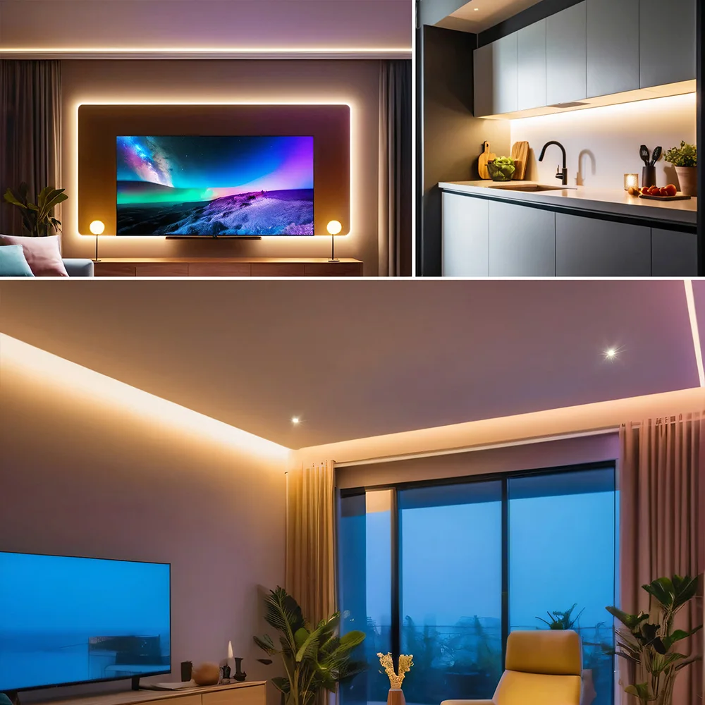 5m 10m 20m 50m Led Strip Light Waterproof IP44 220V 230V SMD 2835 120LED Flexible Led Ribbon Tape Lamp 9 Colors Home Decoration