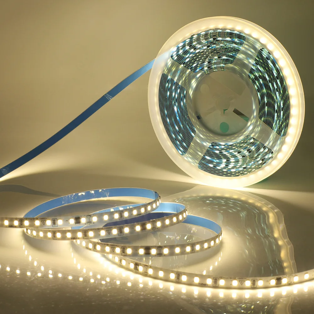 5m 10m 20m 50m Led Strip Light Waterproof IP44 220V 230V SMD 2835 120LED Flexible Led Ribbon Tape Lamp 9 Colors Home Decoration