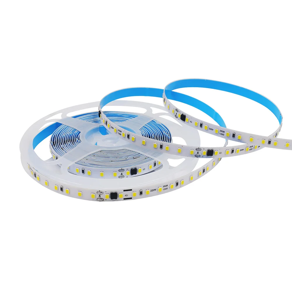 5m 10m 20m 50m Led Strip Light Waterproof IP44 220V 230V SMD 2835 120LED Flexible Led Ribbon Tape Lamp 9 Colors Home Decoration