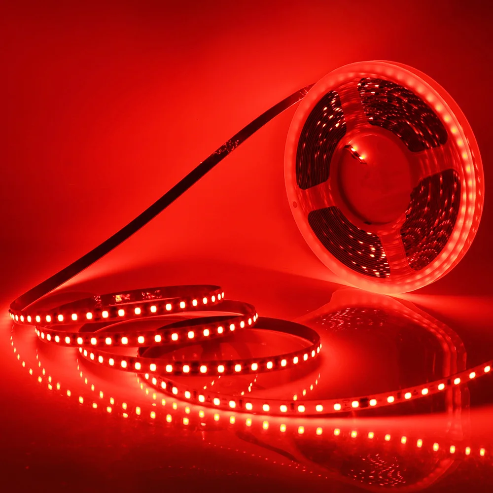 5m 10m 20m 50m Led Strip Light Waterproof IP44 220V 230V SMD 2835 120LED Flexible Led Ribbon Tape Lamp 9 Colors Home Decoration