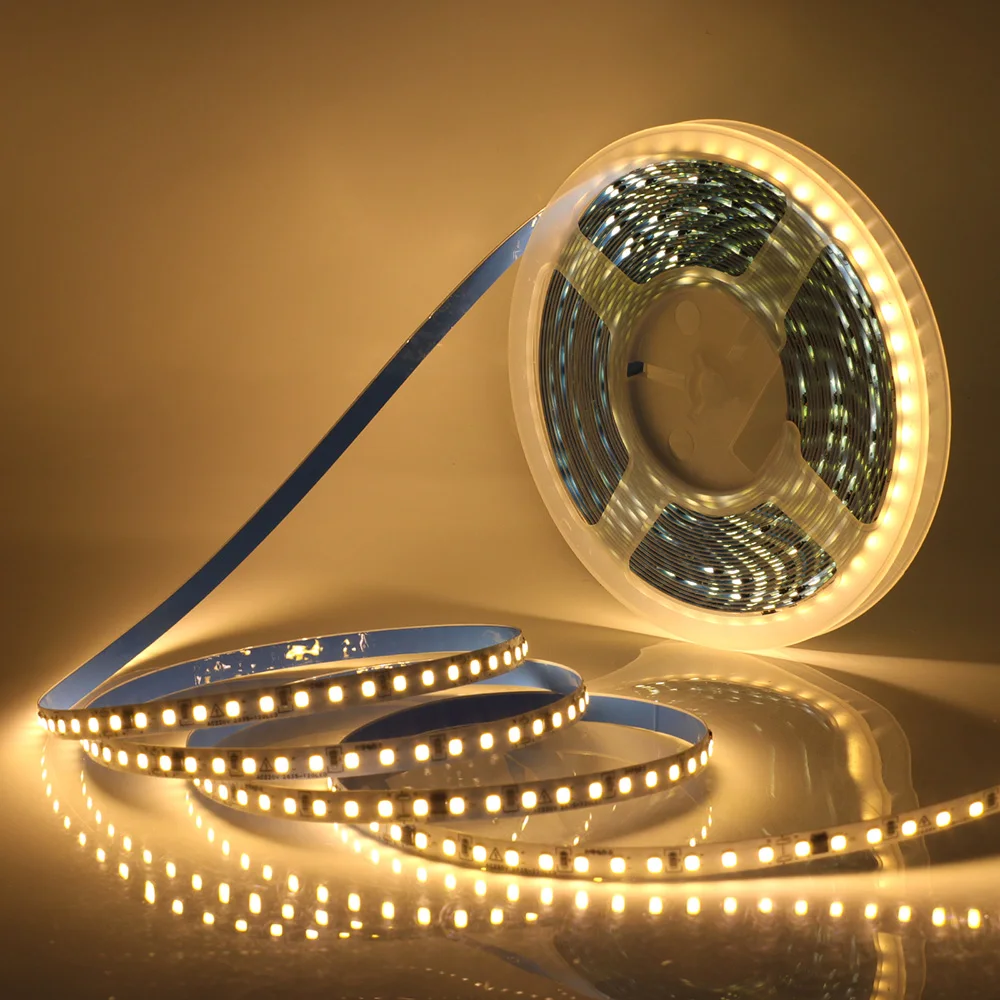 5m 10m 20m 50m Led Strip Light Waterproof IP44 220V 230V SMD 2835 120LED Flexible Led Ribbon Tape Lamp 9 Colors Home Decoration