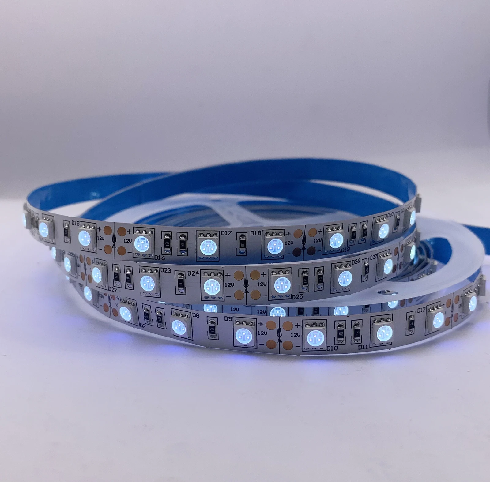 UV 365nm LED Strip Light DC12V/24V SMD 5050 1M 2M 3M 4M 5M Ribbon Purple Flexible Ultraviolet Tape For DJ Fluorescence