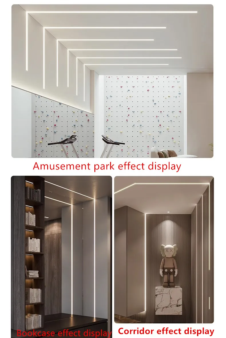 Aluminum Profile Channel Holder for LED Strip Light Bar, Cabinet Lamp, Kitchen Closet, Aluminum Corner, 1-30Pcs per Lot