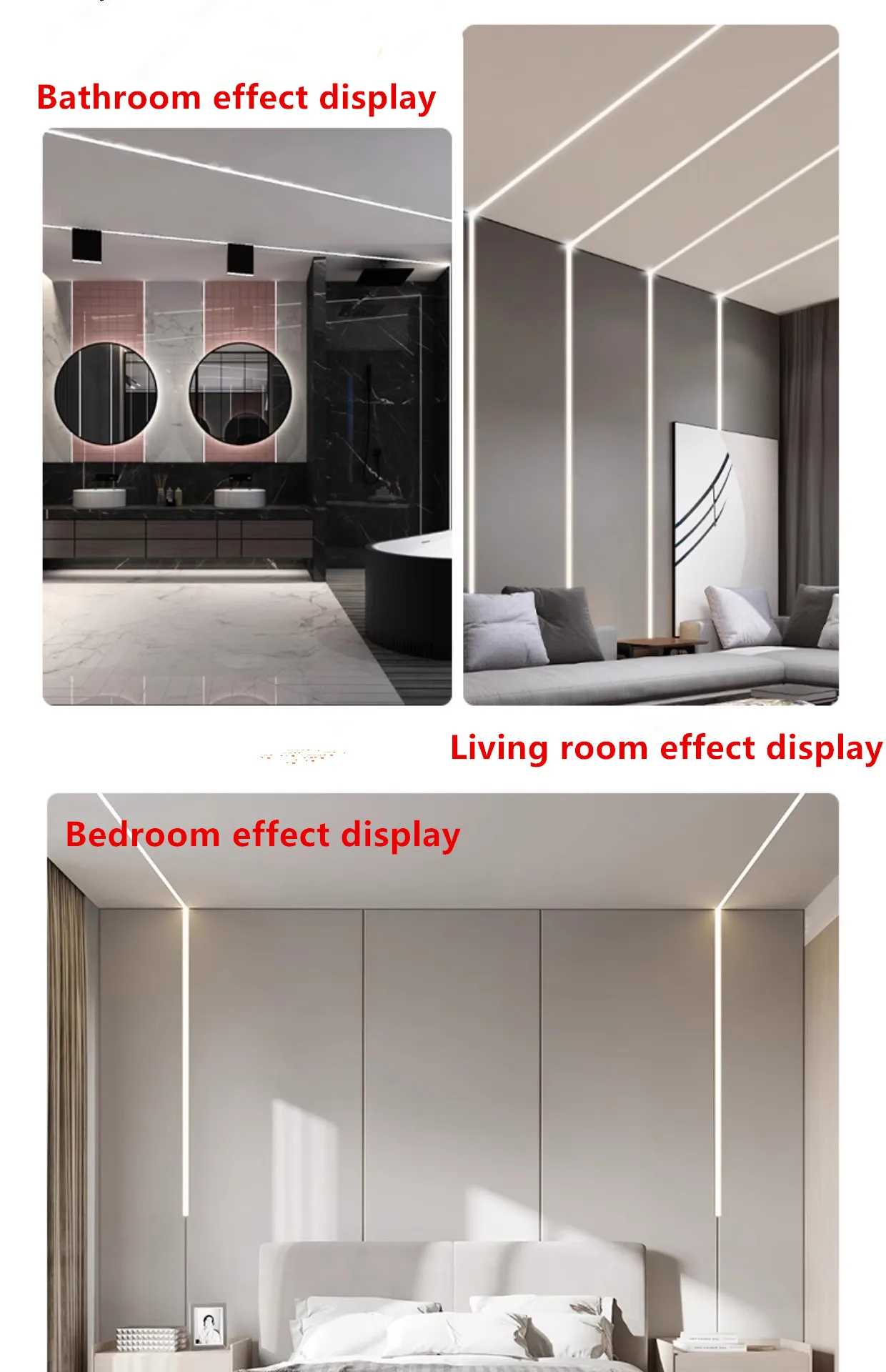 Aluminum Profile Channel Holder for LED Strip Light Bar, Cabinet Lamp, Kitchen Closet, Aluminum Corner, 1-30Pcs per Lot