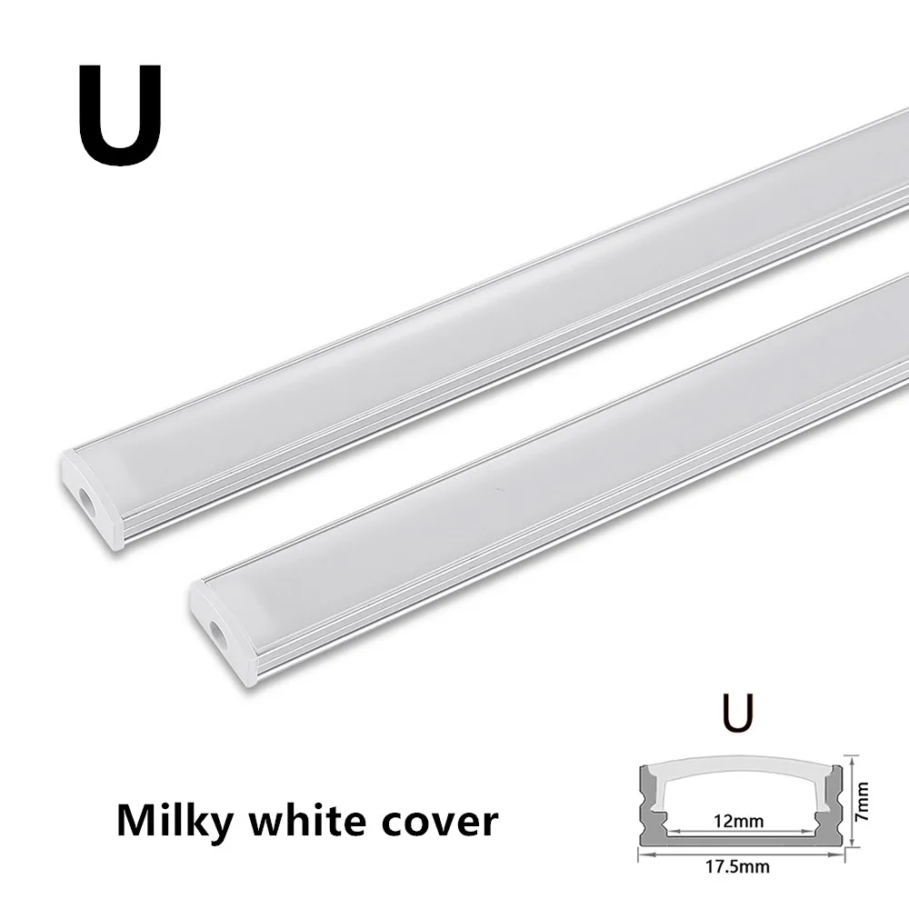 Aluminum Profile Channel Holder for LED Strip Light Bar, Cabinet Lamp, Kitchen Closet, Aluminum Corner, 1-30Pcs per Lot
