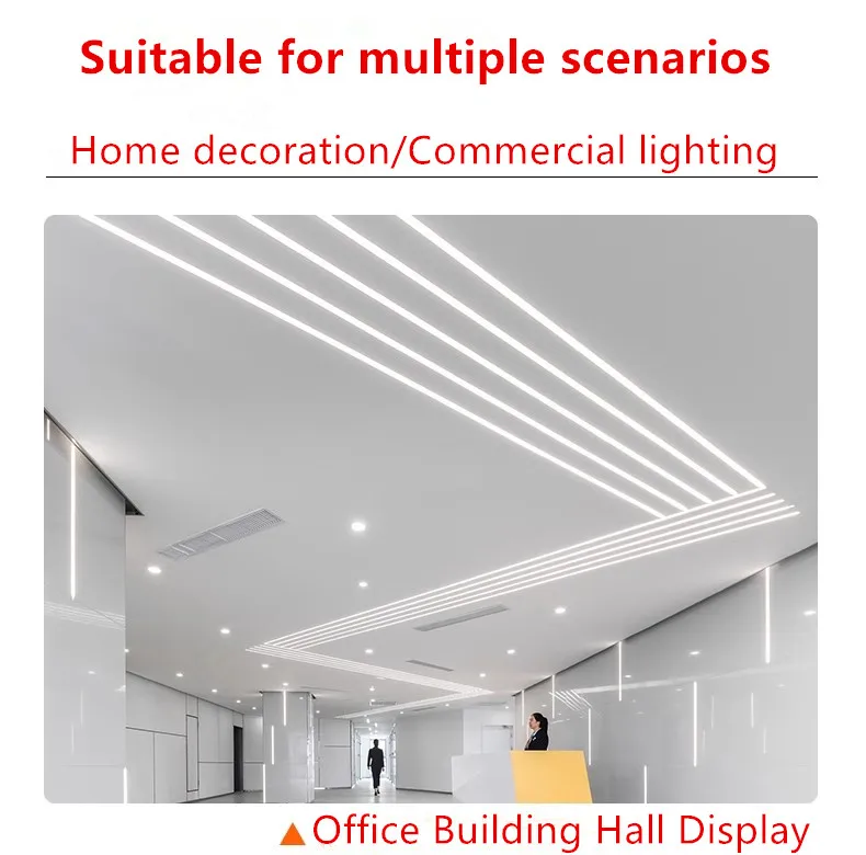 Aluminum Profile Channel Holder for LED Strip Light Bar, Cabinet Lamp, Kitchen Closet, Aluminum Corner, 1-30Pcs per Lot
