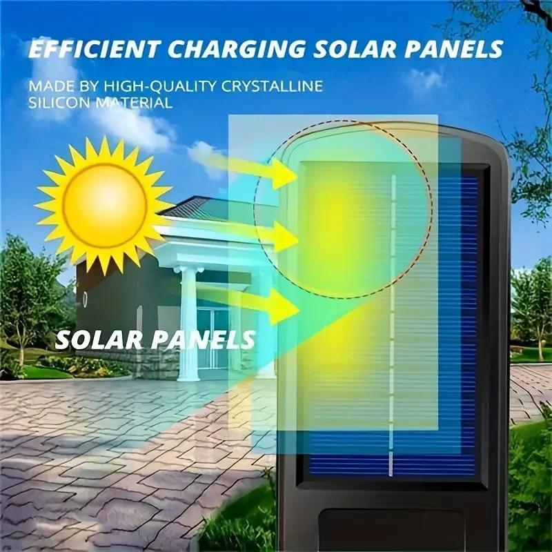 Solar Street Lights Outdoor Waterproof Human Body Sensing Courtyard Garden Wall Household Lights Rural Road Lighting Wall Lights