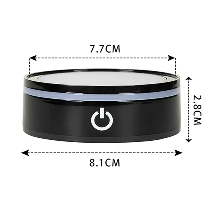 Touch LED Light Base Colorful 3D Crystal Glass Art Crystal Display Lamp Base Stand for Room laser Decorate lamp holder