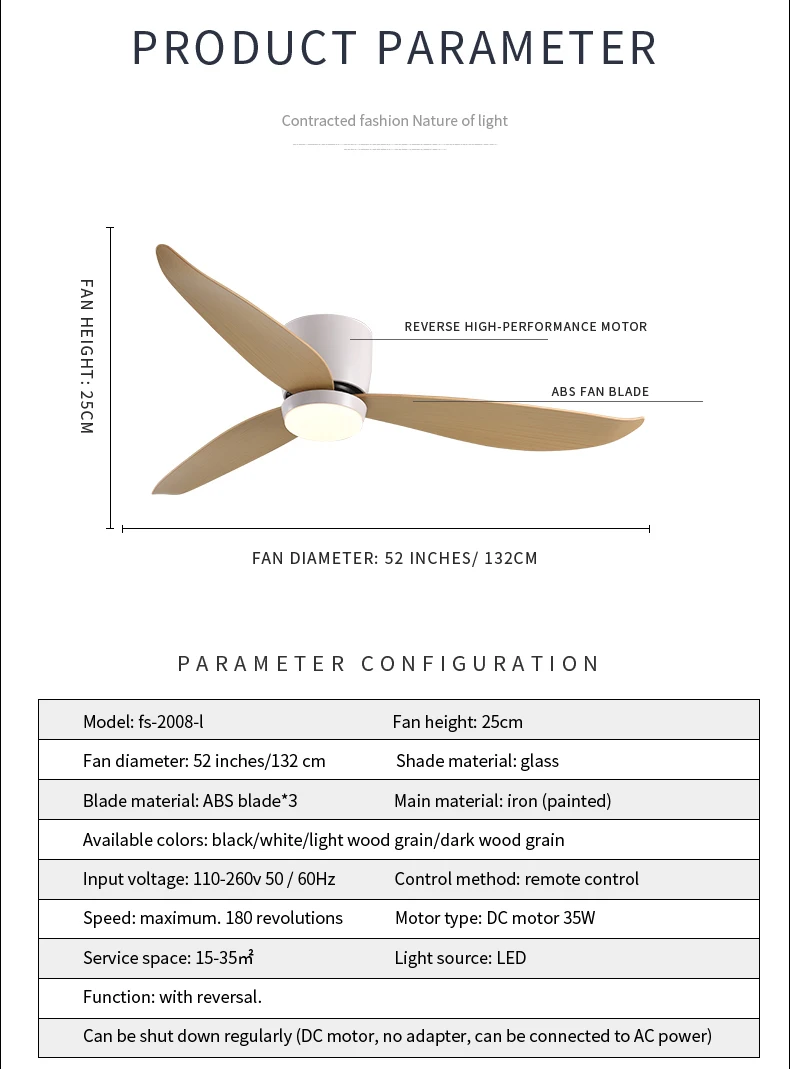 SOVE Modern Led Ceiling Fan Kitchen Living Room Dining Room Household High Air Volume Remote Control Pendant Light