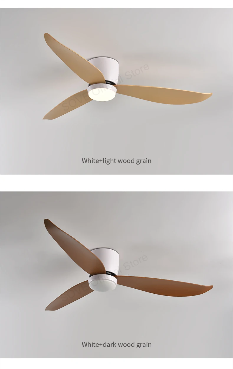 SOVE Modern Led Ceiling Fan Kitchen Living Room Dining Room Household High Air Volume Remote Control Pendant Light