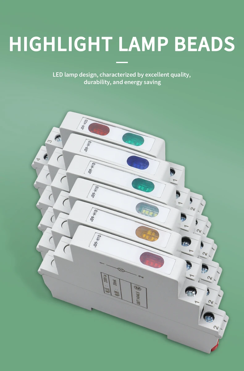 1PC Din Rail Indicator Light JD9 AC/DC 230V Signal Lamp Pilot Lights 50/60Hz Thin Style Dual/Single Lamp