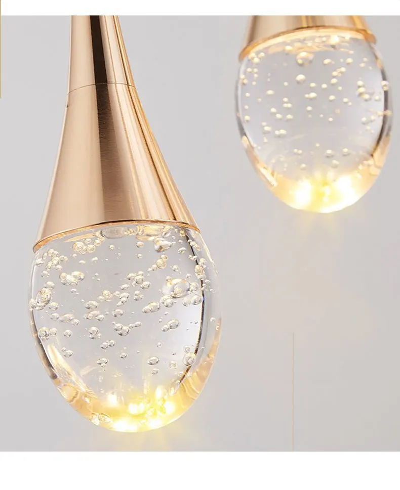 Modern Bubble Crystal Pendant Lights Indoor Hanging Lamp For Kitchen Island Dining Living Room Bar Cafe Pendant Lamp Home Decor