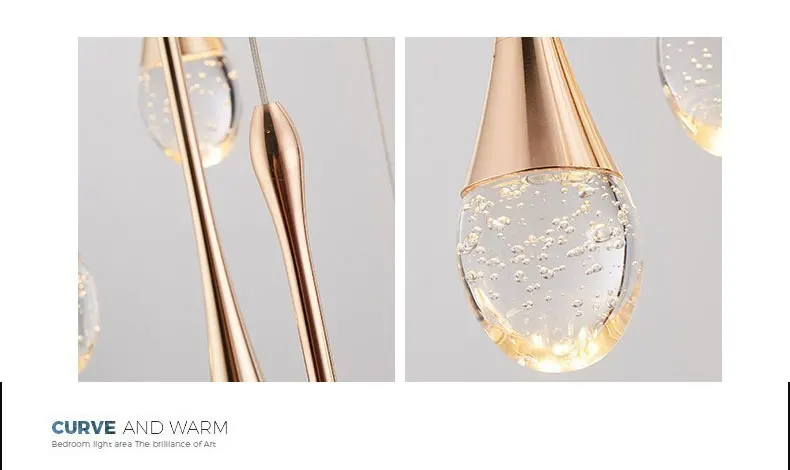Modern Bubble Crystal Pendant Lights Indoor Hanging Lamp For Kitchen Island Dining Living Room Bar Cafe Pendant Lamp Home Decor