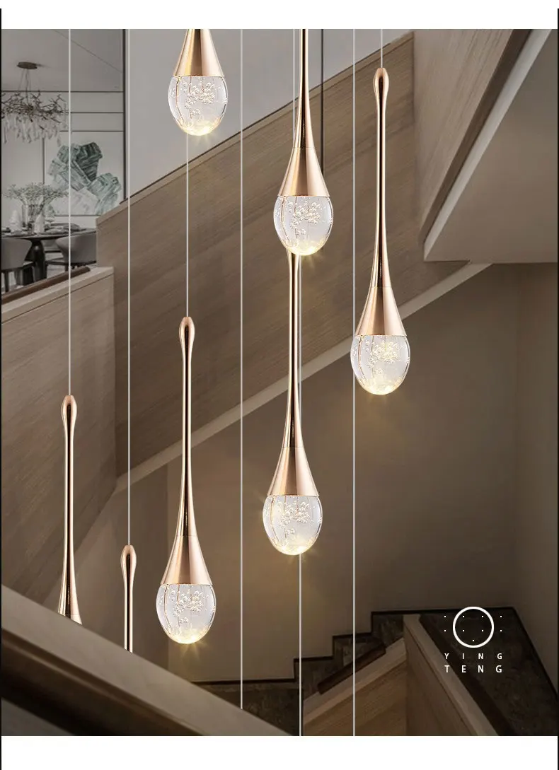 Modern Bubble Crystal Pendant Lights Indoor Hanging Lamp For Kitchen Island Dining Living Room Bar Cafe Pendant Lamp Home Decor