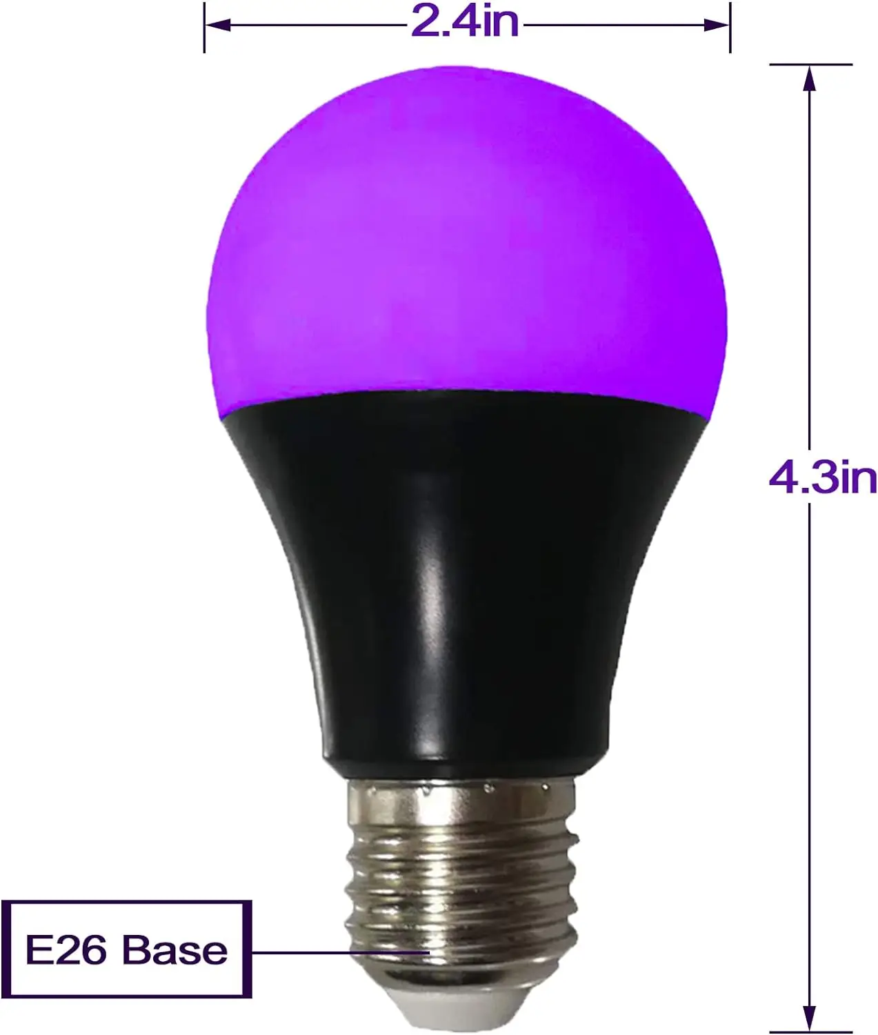 9W Led Black Light Bulb E27 UV 395nm Glow in Dark for Body Paint Club Party Neon Posters Led Blacklight 385-400nm Led Bulb Lamp