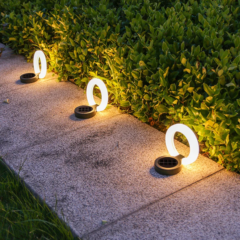 1/4 Pack Solar Outdoor Lights, LED Waterproof Atmosphere Light, Warm White Lamp, for Garden Fence Buried Lawn Porch Walkway Deco