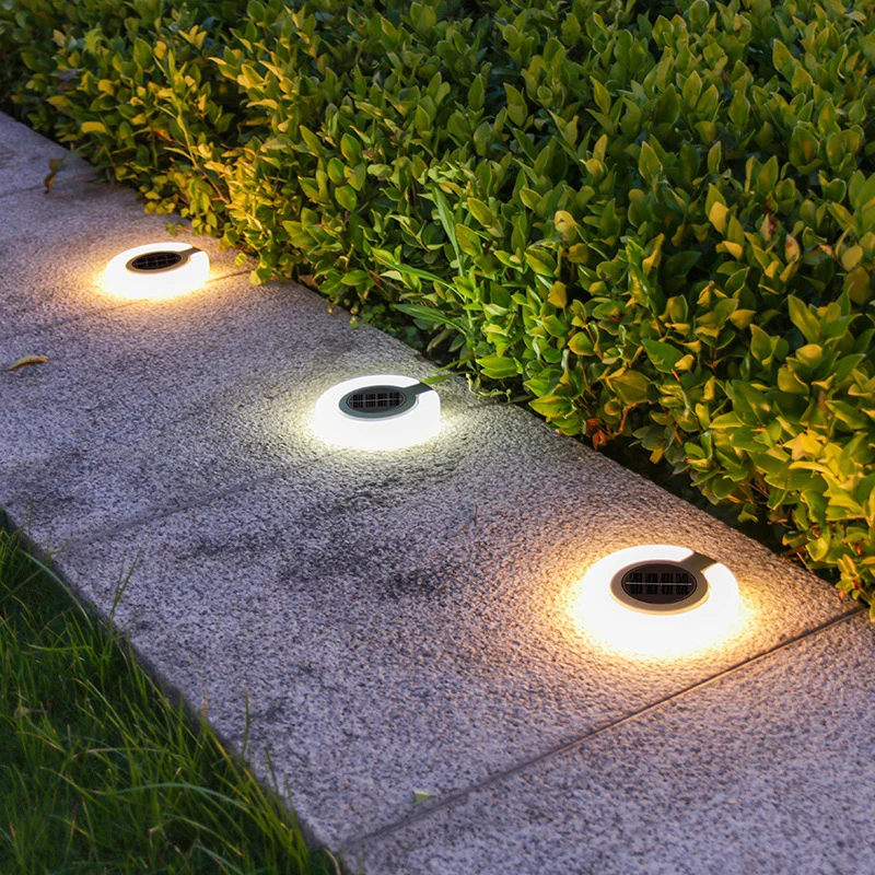 1/4 Pack Solar Outdoor Lights, LED Waterproof Atmosphere Light, Warm White Lamp, for Garden Fence Buried Lawn Porch Walkway Deco
